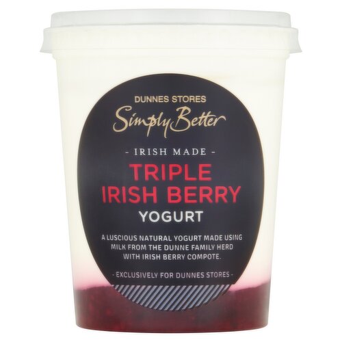 Dunnes Stores Simply Better Triple Irish Berry Yogurt 450g