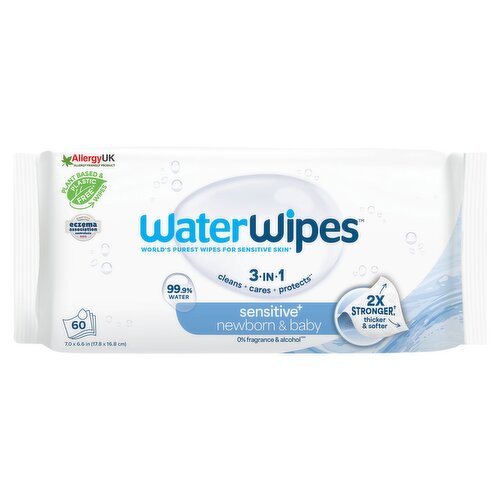 Pampers Baby Wipes Sensitive, Water Based Wipes