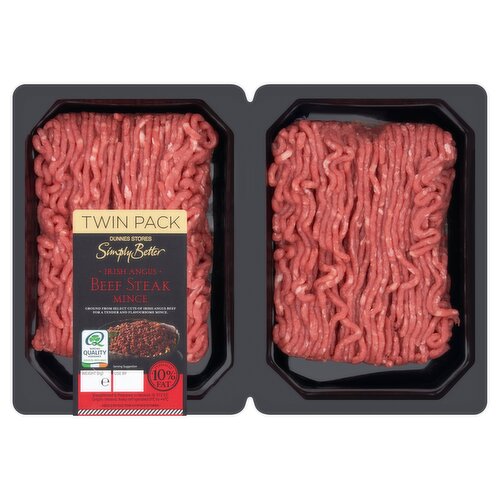 Dunnes Stores Simply Better Irish Angus Beef Steak Mince Twin Pack 650g