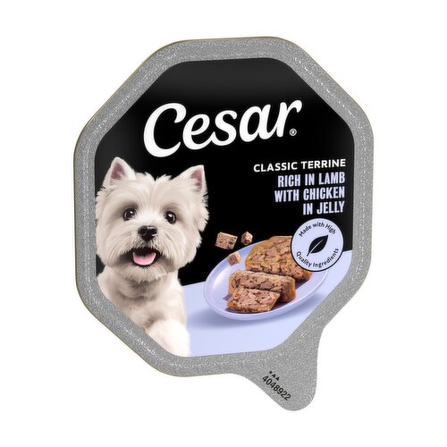 Cesar Classic Terrine Wet Dog Food tray Lamb & Chicken in Loaf 150g