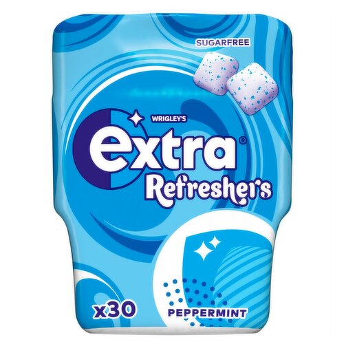 Extra Refreshers Peppermint Sugarfree Chewing Gum Bottle 30 Pieces