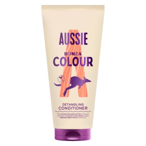 Aussie Bonza Colour Detangling Conditioner 200ml. Deeply Moisturises Coloured Hair
