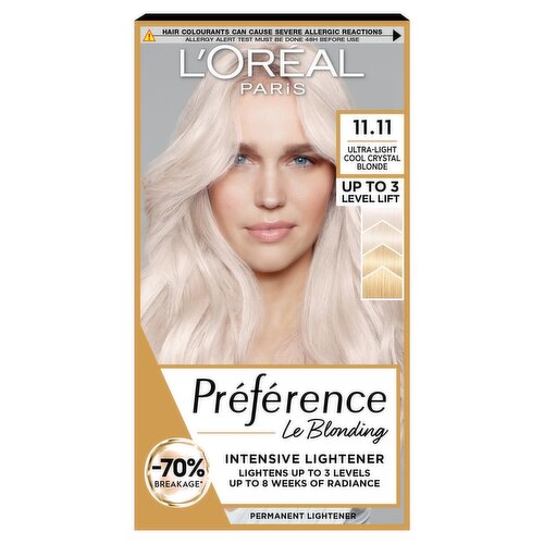 Preference 11.11 Le Blonding: Ultra-Light Cool Crystal Blonde for luminous lightened results.