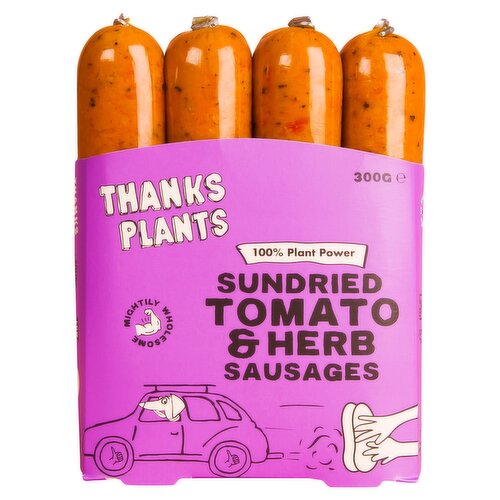 Thanks Plants Sundried Tomato & Herb Sausages 300g