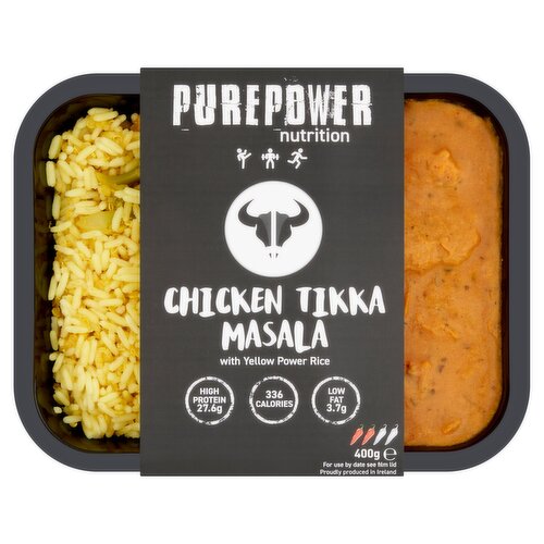 Purepower Nutrition Chicken Tikka Masala with Yellow Power Rice 400g