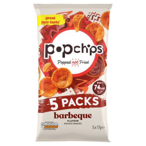 popchips Barbeque Multipack Crisps 5 Pack
