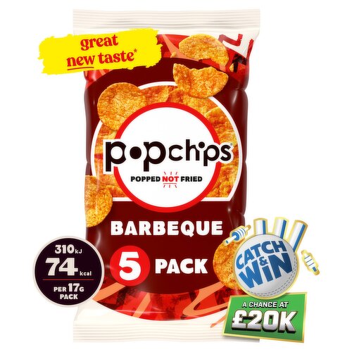 popchips Barbeque Multipack Crisps 5 Pack