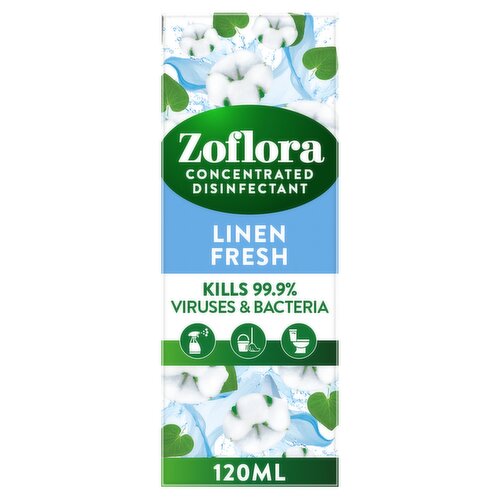 Zoflora 3 in 1 Action Concentrated Disinfectant Linen Fresh 120ml