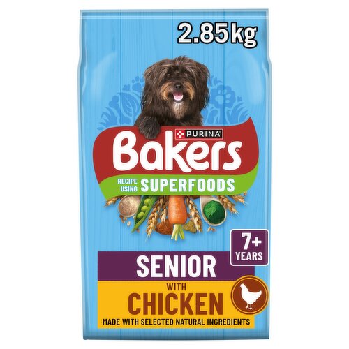 BAKERS Superfoods Senior Chicken with Vegetables Dry Dog Food 2.85kg