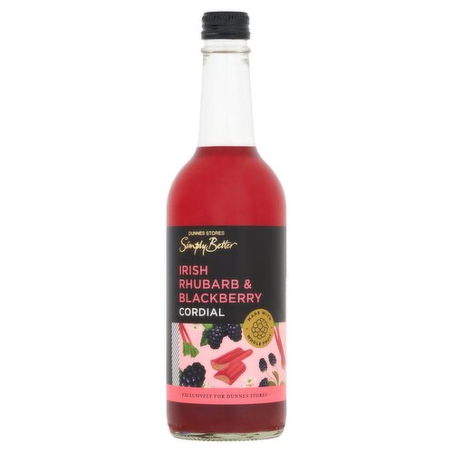 Dunnes Stores Simply Better Irish Rhubarb & Blackberry Cordial 500ml