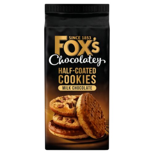 Fox's Chocolatey Biscuits Half Coated Milk Chocolate Cookies 175g