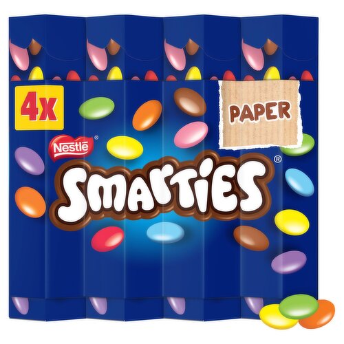 Smarties Milk Chocolate Tube 4 Pack Multipack 136g