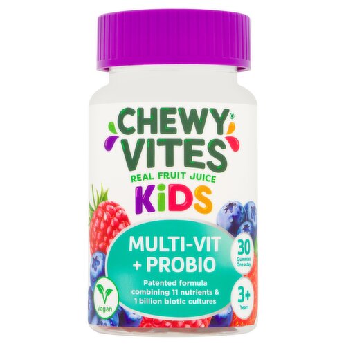 Chewy Vites Kids 30 Multi-Vit + Probio Gummies One a Day 3+ Years