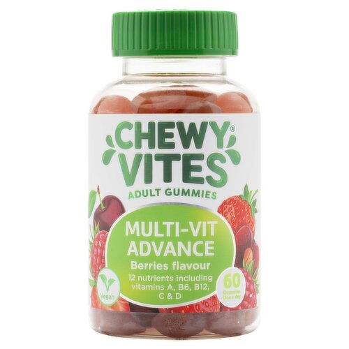 Chewy Vites 60 Adult Gummies Multi-Vit Advance Berries Flavour One a Day