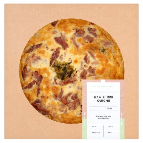 Baxter & Greene Ham & Leek Quiche 800g