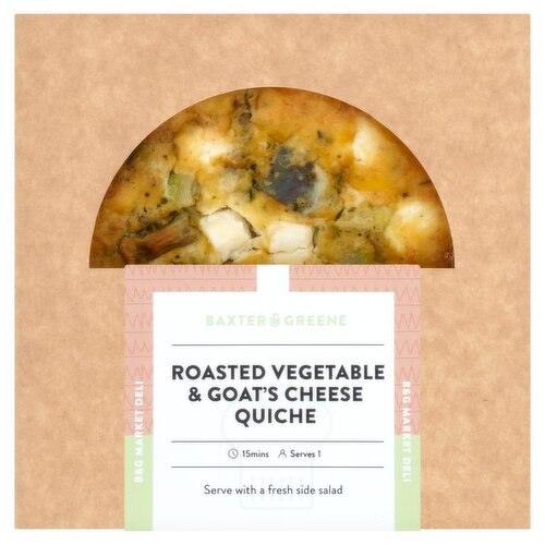 Baxter & Greene Roasted Vegetable & Goat's Cheese Quiche 200g