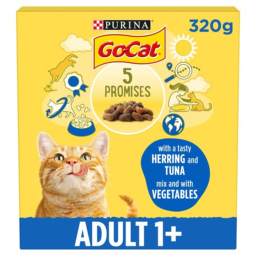 GO-CAT Herring and Tuna Dry Cat Food 320g