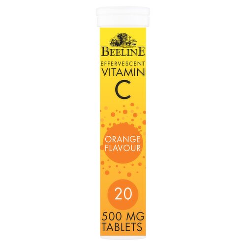 Beeline Effervescent Vitamin C Orange Flavour 500mg 20 Tablets