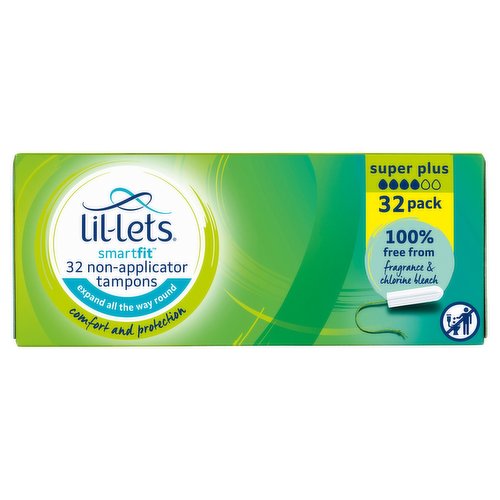 Lil-Lets Smartfit 32 Non-Applicator Tampons Super Plus