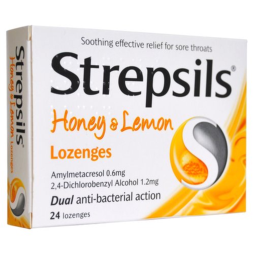 Strepsils Honey & Lemon Lozenges 24 Lozenges