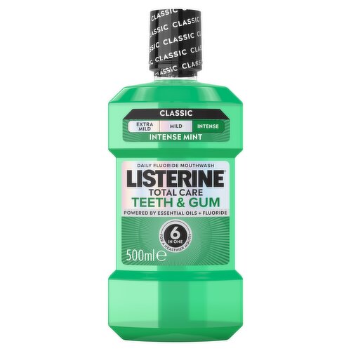Listerine Total Care Teeth & Gum Intense Taste Classic Mouthwash 500ml