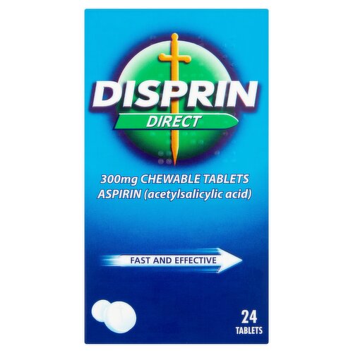 Disprin Direct 300mg Chewable Tablets 24 Tablets
