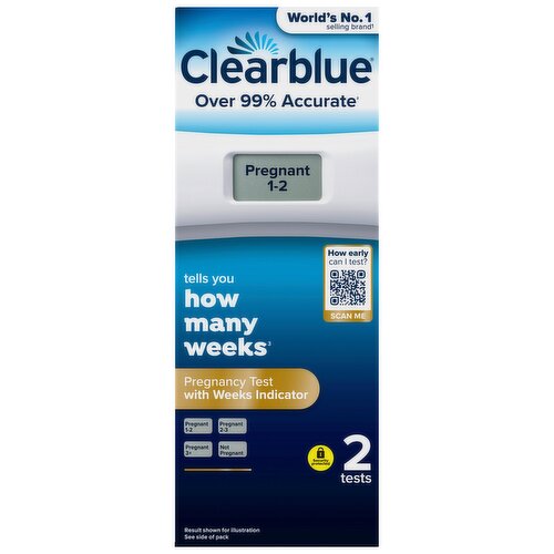 Clearblue Pregnancy Test Digital with Weeks Indicator, 2 Tests