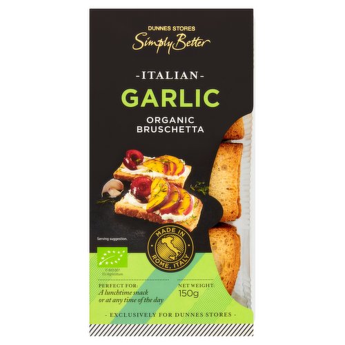 Dunnes Stores Simply Better Italian Garlic Organic Bruschetta 150g