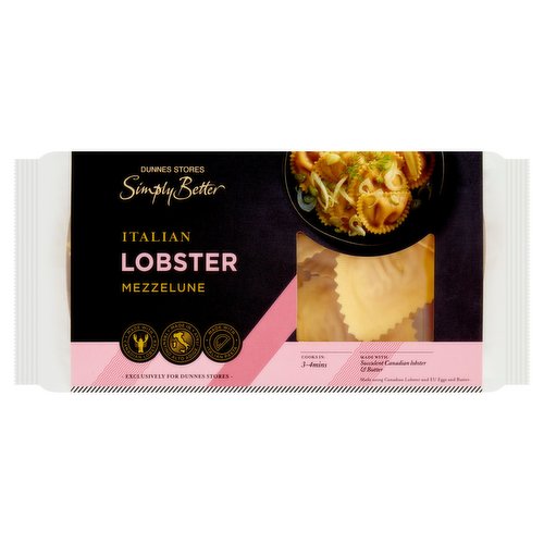 Dunnes Stores Simply Better Italian Lobster Mezzelune 250g