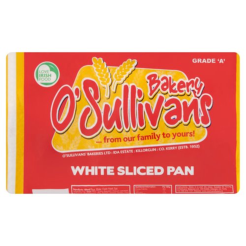 O'Sullivans Bakery White Sliced Pan 780g