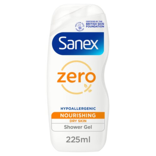 Sanex Zero% Hypoallergenic Nourishing Shower Gel 225ml