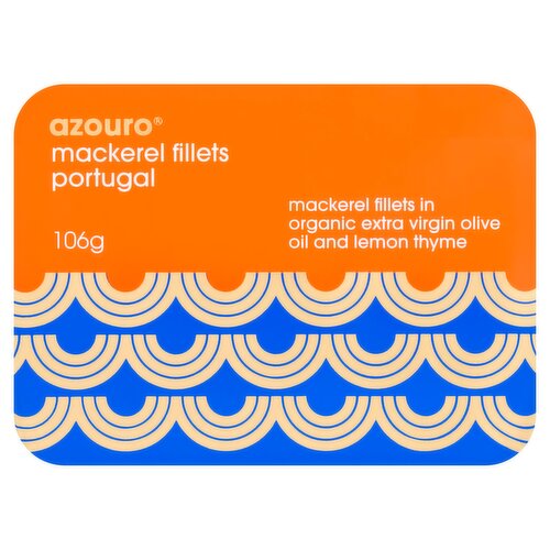 Sheridans Cheesemongers Azouro Mackerel Fillets Organic Extra Virgin Olive Oil and Lemon Thyme 106g