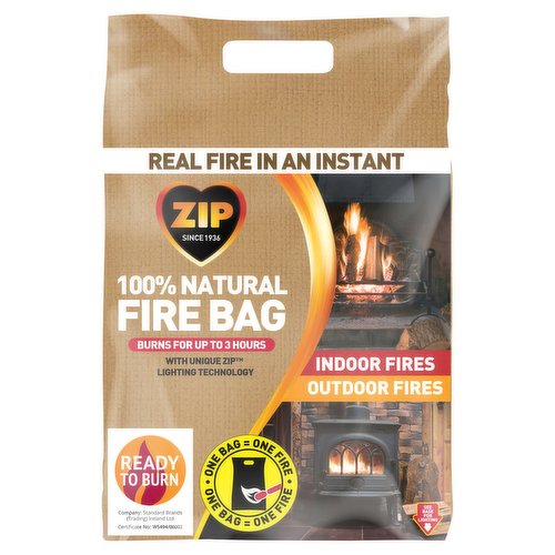 Zip 100% Natural Fire Bag