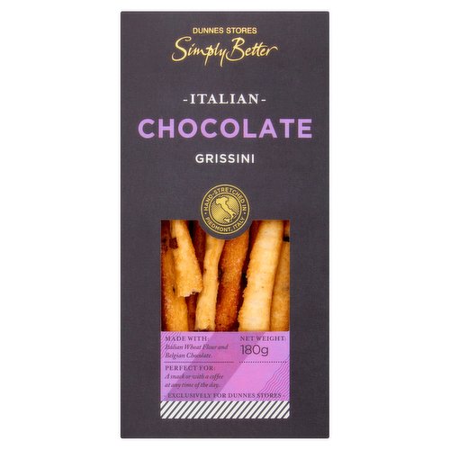 Dunnes Stores Simply Better Italian Chocolate Grissini 180g