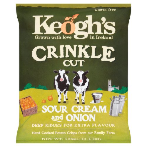 Keogh's Crinkle Cut Sour Cream and Onion 125g
