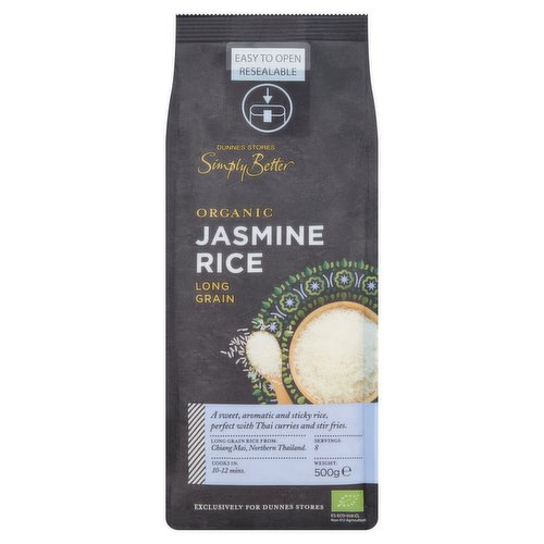 Dunnes Stores Simply Better Organic Jasmine Rice 500g