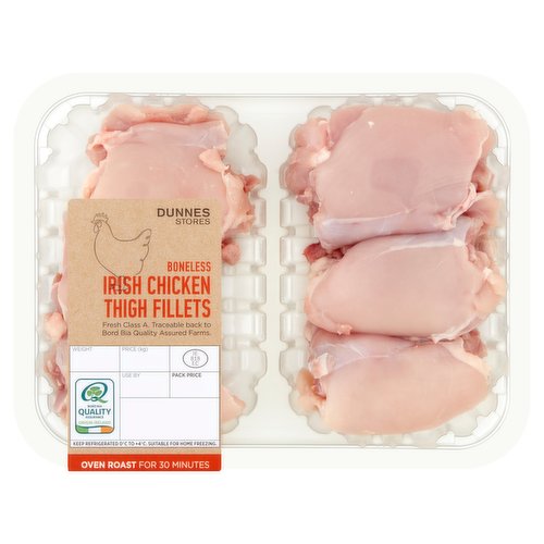 Dunnes Stores Boneless Irish Chicken Thigh Fillets 500g