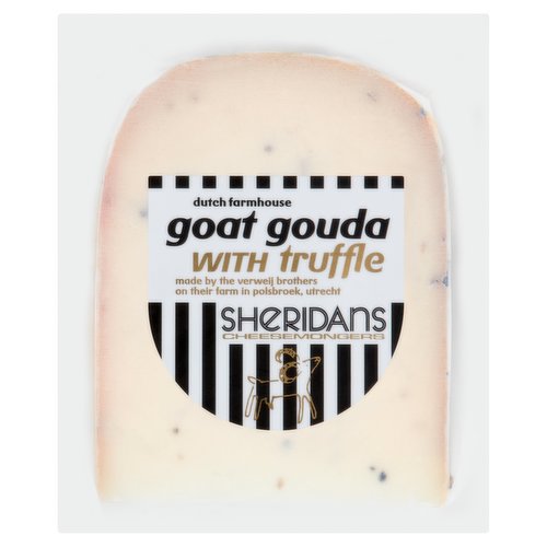 Sheridans Cheesemongers Dutch Farmhouse Goat Gouda with Truffle 150g