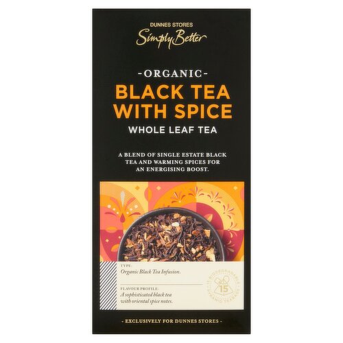 Dunnes Stores Simply Better Organic Black Tea with Spice 30g