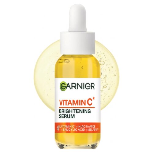 Garnier Brightening Serum, 4% Vitaminc C, Niacinamide & Salicylic Acid, Anti Dark Spots, 30ml