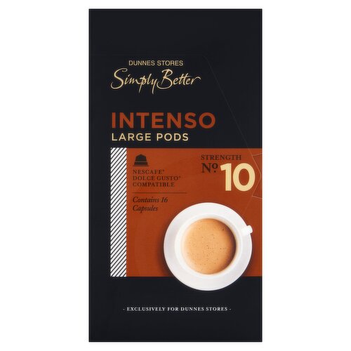 Dunnes Stores Simply Better Intenso Large Pods 16 x 7.3g (117g)