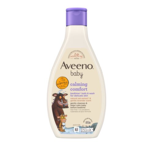 Aveeno Baby Calming Comfort Bedtime Bath & Wash 250ml Gruffalo Edition