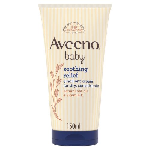 Aveeno Baby Soothing Relief Emollient Cream, For Dry, Sensitive Skin, Gentle Skincare, 150ml