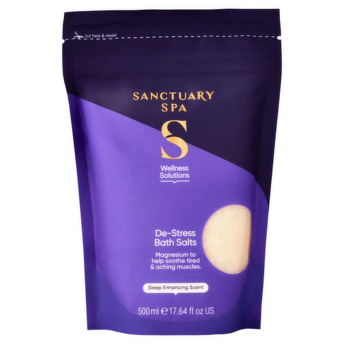 Sanctuary Spa Wellness Solutions De-Stress Bath Salts 500ml
