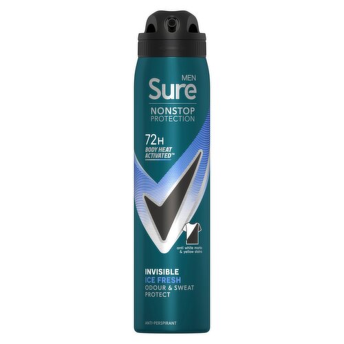 Sure Men Nonstop Protection Anti-Perspirant Aerosol Invisible Ice Fresh 250 ml