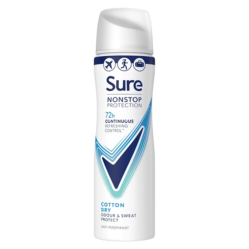 Sure Nonstop Protection Cotton Dry Anti-Perspirant Aerosol 75 ml