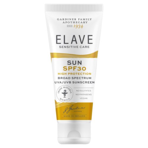 Elave Sensitive Care Sun SPF30 High Protection Broad Spectrum UVA/UVB Sunscreen 100ml