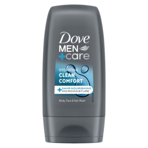 Dove Men+Care Hydrating 3-in-1 Hair, Face and Body Wash Clean Comfort 55 ml