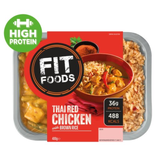 Fit Foods Thai Red Chicken with Brown Rice 400g