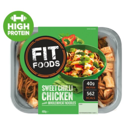 Fit Foods Sweet Chilli Chicken with Wholewheat Noodles 400g